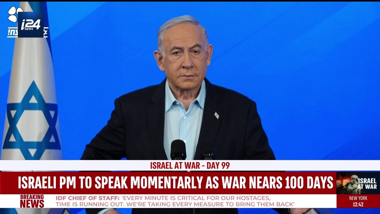 PM Netanyahu gives statement on eve of 100th day of Gaza war