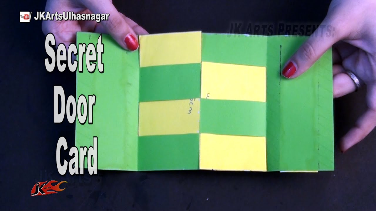 DIY Secret  Door Card for Scrapbook | How To Make  | JK Arts 1025