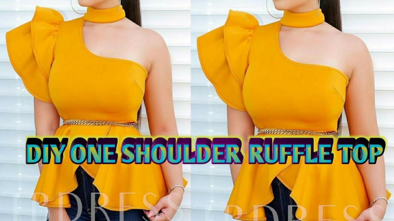 How to make one shoulder ruffle top