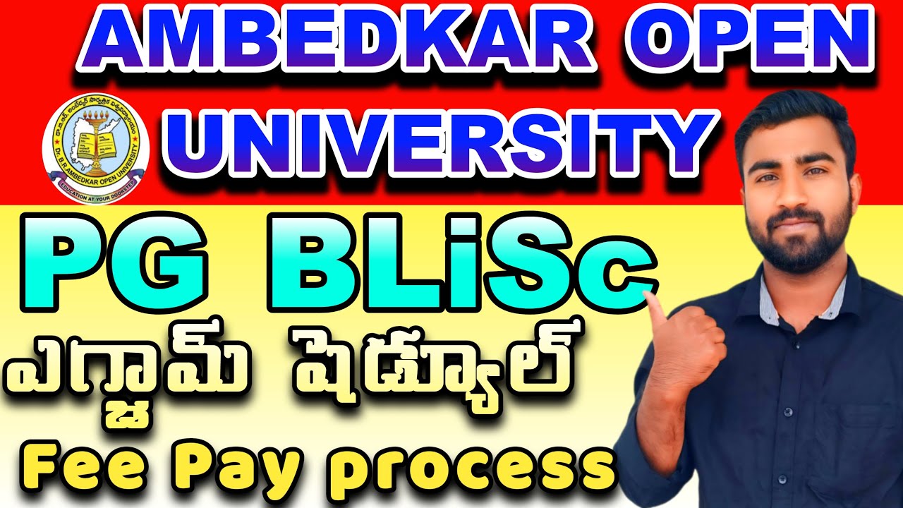 Ambedkar OpenUniversity PG BLiSc1st semester exam schedule feepay #openuniversity#ambedkar#education