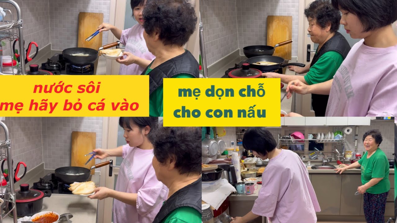 Ngược đời Mẹ chồng Hàn Quốc học con Dâu Việt Nam nấu món Hàn