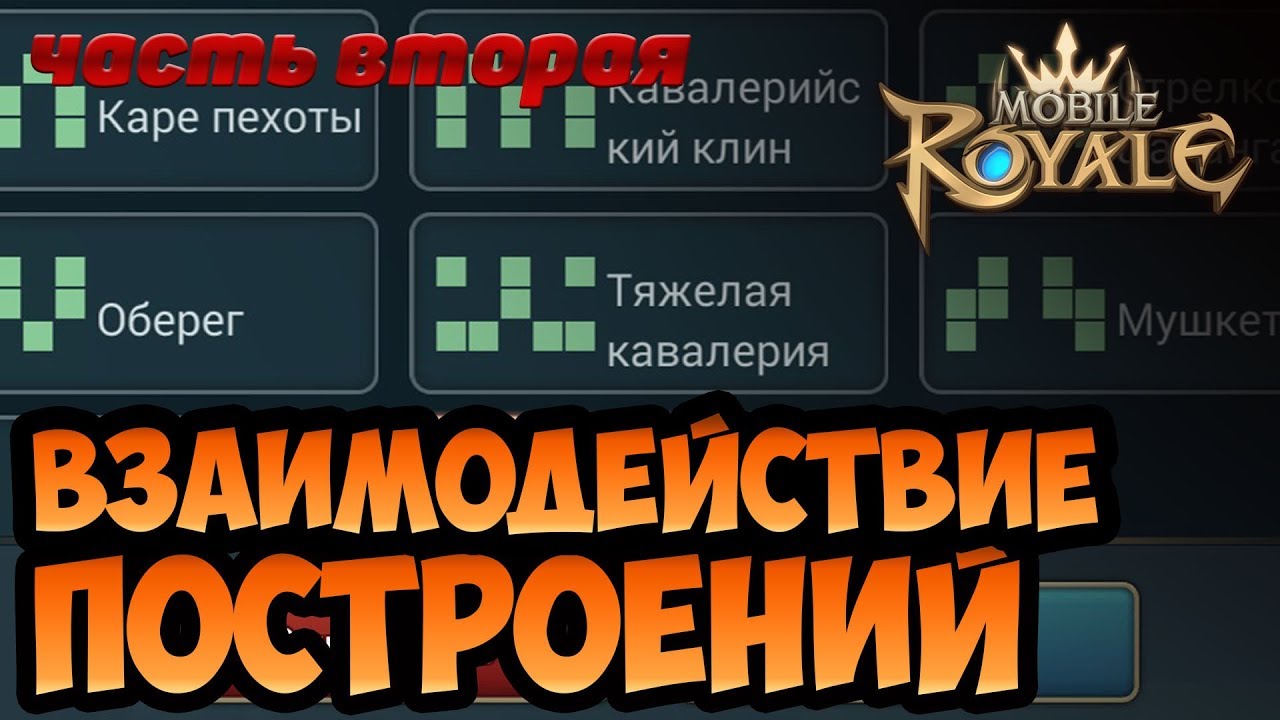 Mobile royale / Взаимодействие боевых построений / Гайд