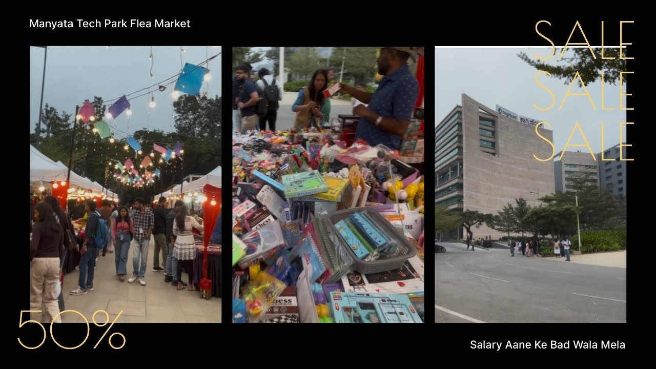 Flea Market in Manyata Tech Park Bangalore | Marketplace inside IT Park | Software Engineer | Shops