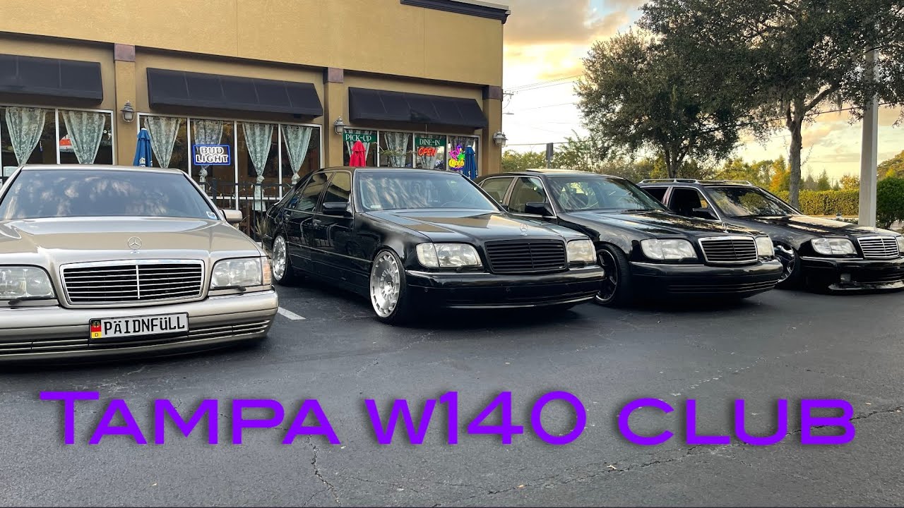 Tampa w140 clubs first car show gathering s600, s500, s320 slammed Benz