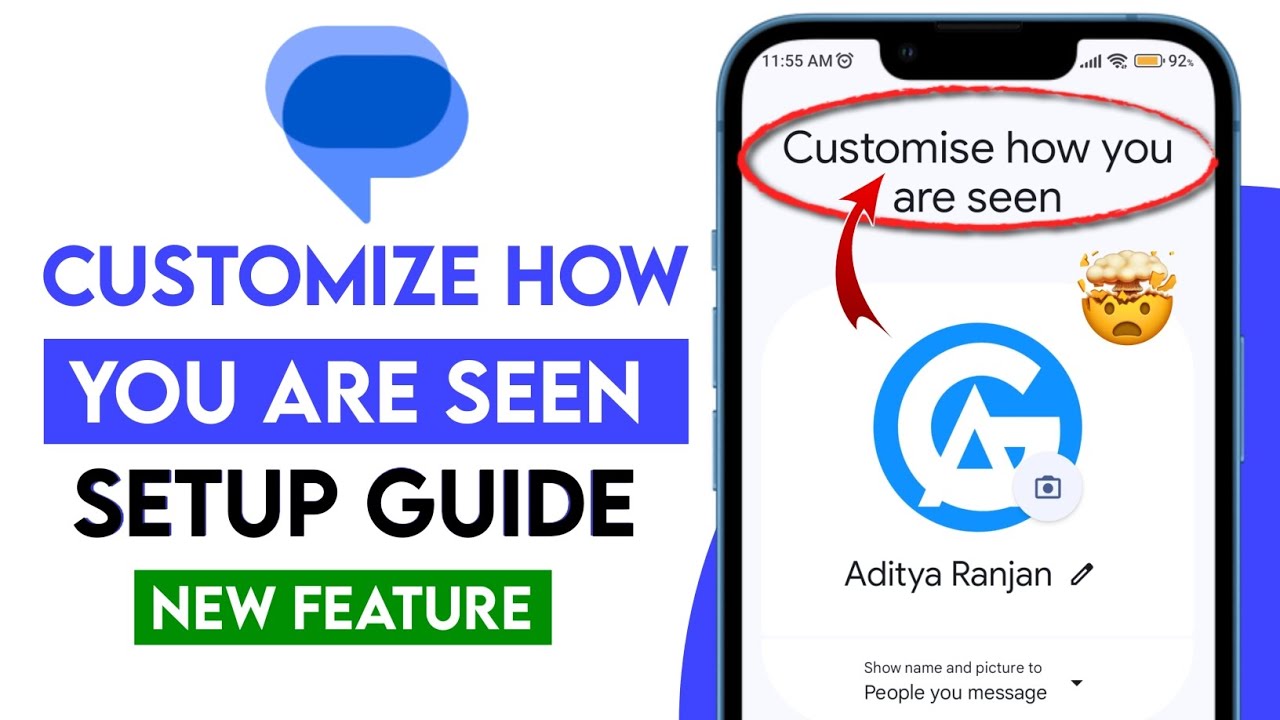 Customise How You are seen Message App Problem Solve | Customize how you are seen