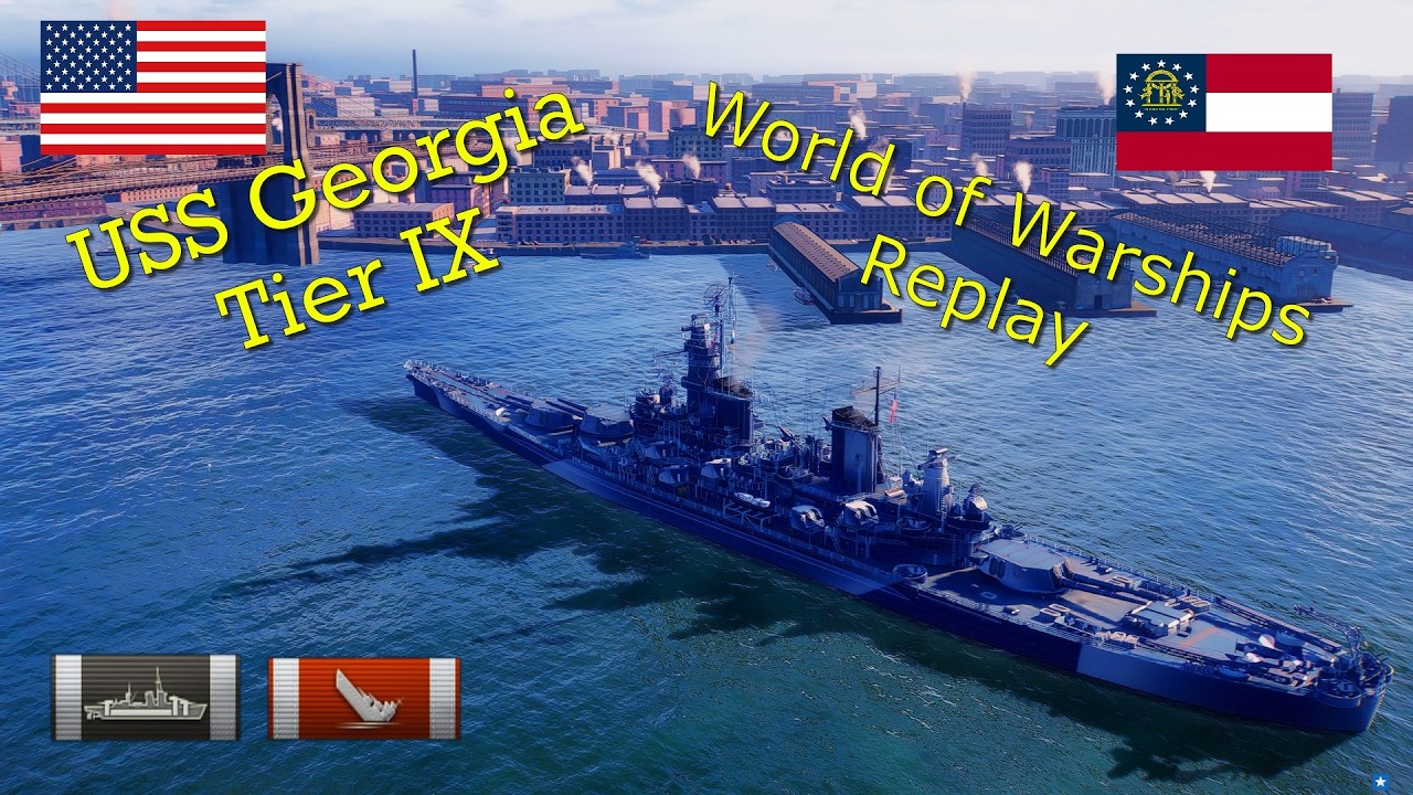 USS Georgia Tier IX | 158.606 K. Damage | World of Warships Replay