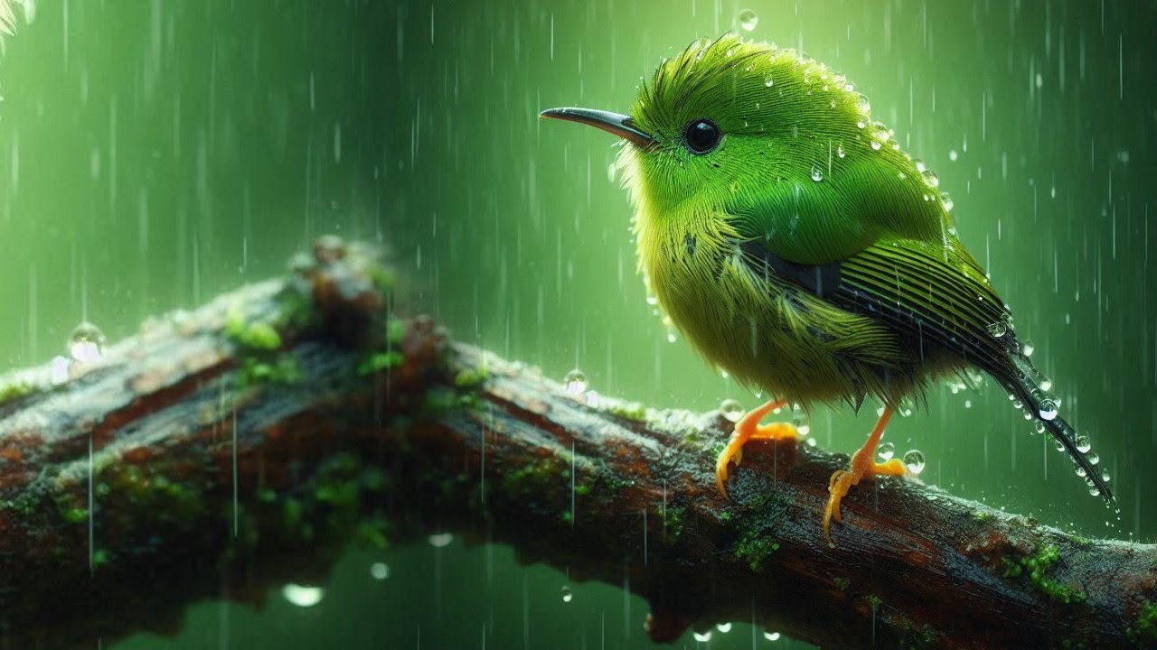 🍃 Rilassati con pianoforte dolce, pioggia leggera e canto degli uccelli per un equilibrio naturale
