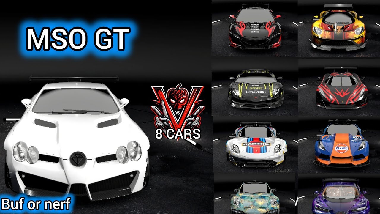 V 1.3.0 - LONG TRACK - test MSO GT vs 8 CARS -  Drive Zone Online