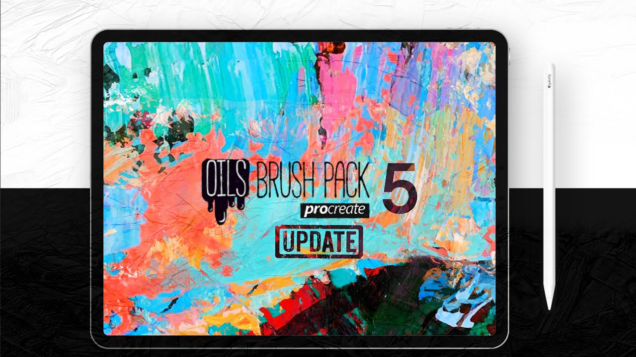 RaZuM Oil’s Brush set Update v5 For Procreate (3d Canvas)