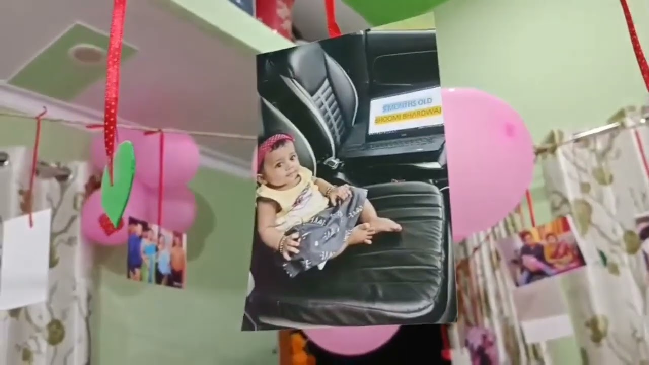 1st birthday decoration#Girl birthday#bhoomi birthday#countdown begin#28th feb