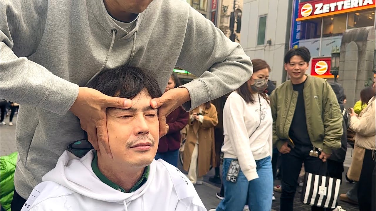 ASMR 肩首のこりと目が疲れてる男性！肩もみとヘッドマッサージで疲れを取るよ！