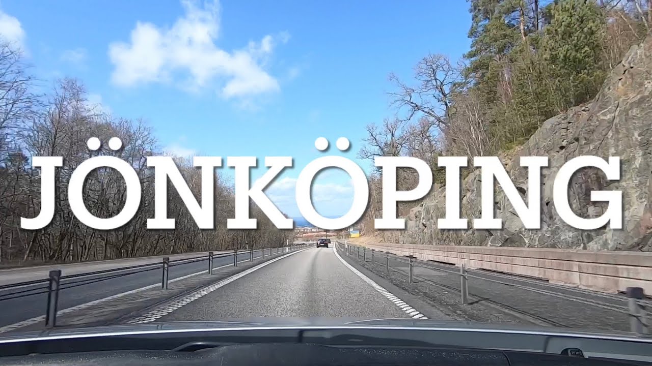 Jönköping,   Sweden.  Dashcam driving