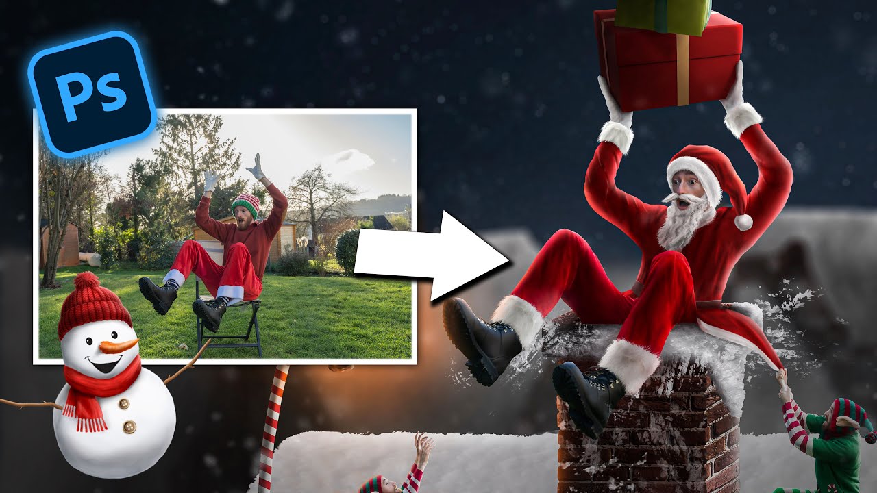 Père Noël Composite | Photoshop Speed Art | Making of #03