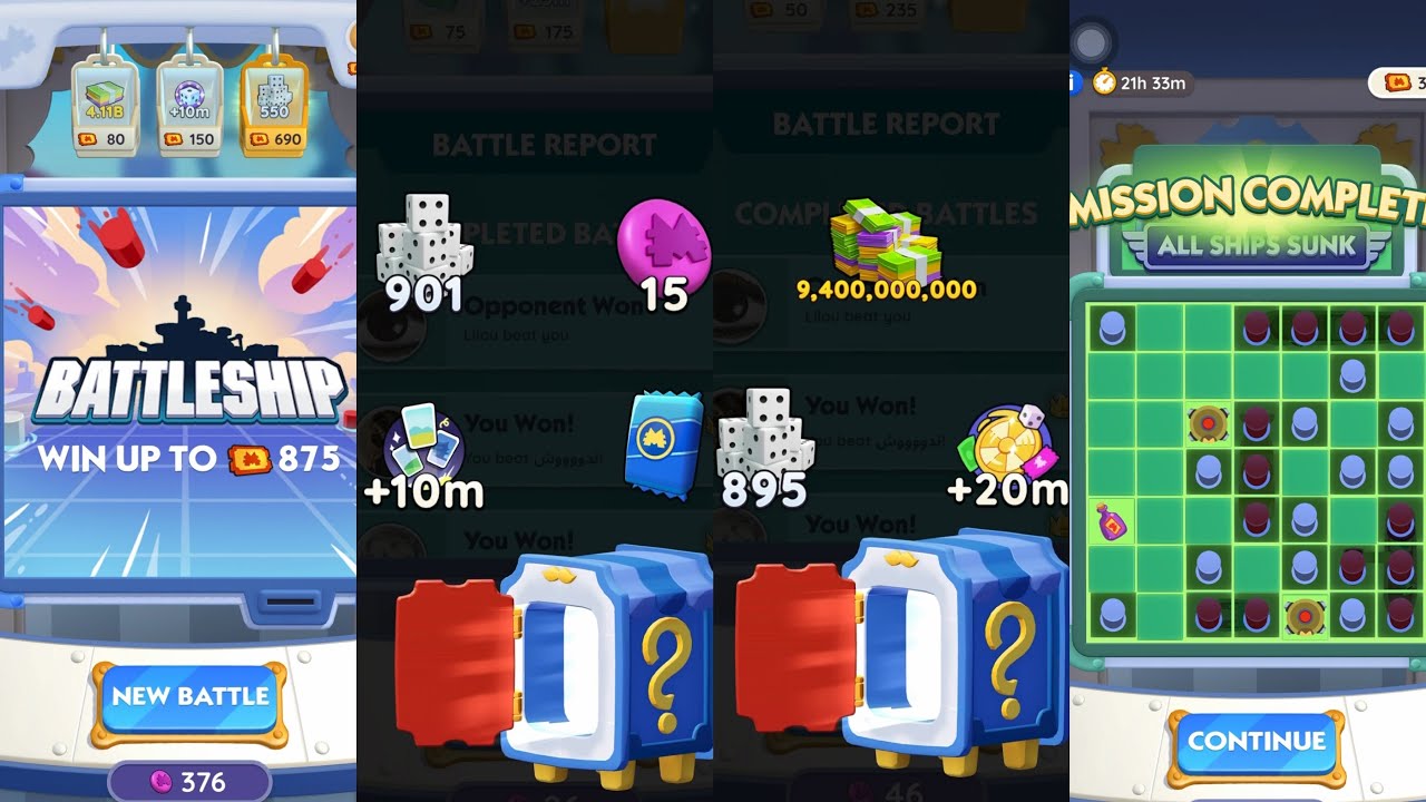 MonopolyGO! Carnival Game-Battleship 376 Chips 2695 Tickets Available Exchange Rewards🤩 @monopolygo 