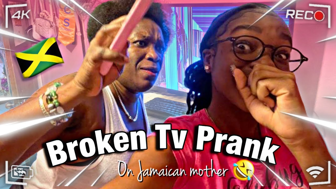 BROKEN TV PRANK ON MY JAMAICAN MOTHER *FUNNY REACTION *🤣🇯🇲 |Exoticshelly