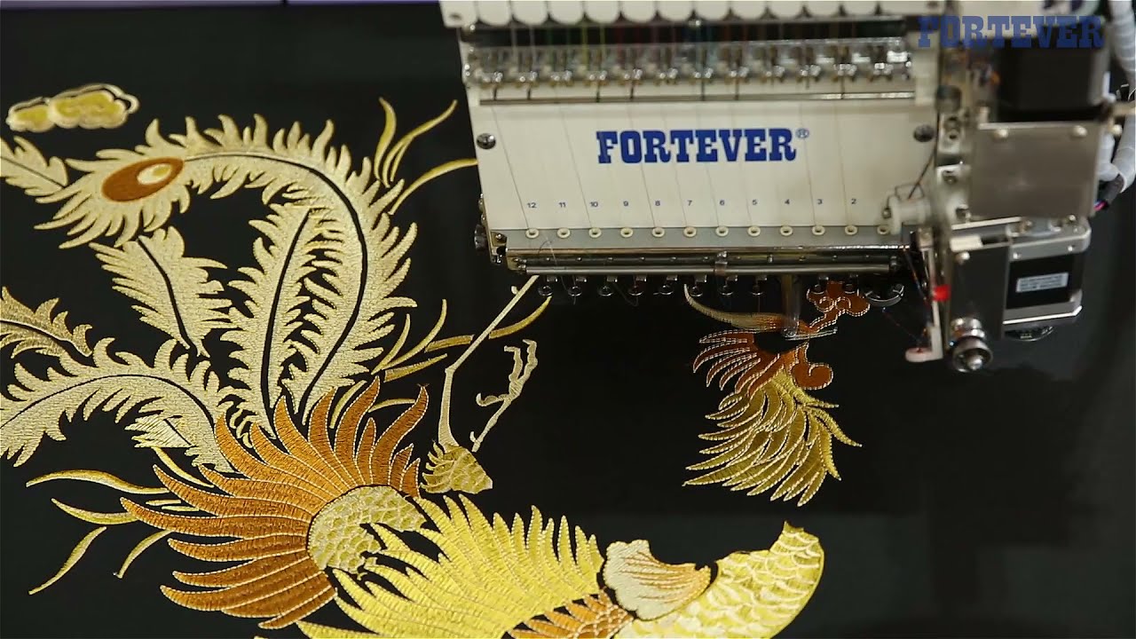 Phoenix embroidery  BY FORTEVER embroidery machine