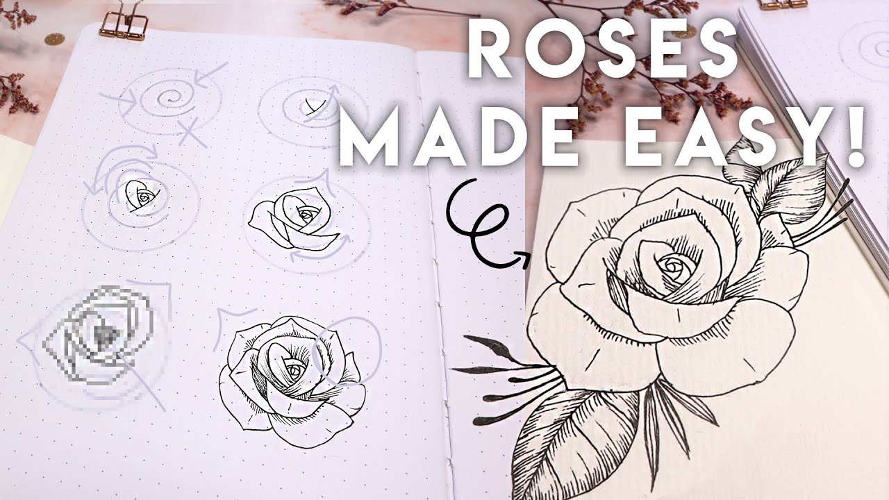 How To Draw Roses For Real 🌹 Beginner Friendly 🌹