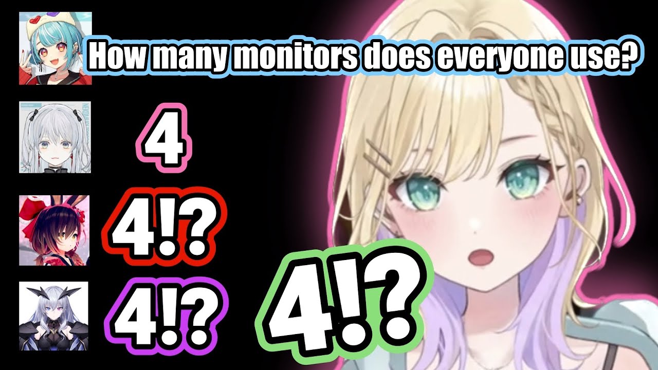 Everyone is surprised at the number of Tororo monitors.【vspo/Kurumi Noah/Shiranami Ramune/Roboco】