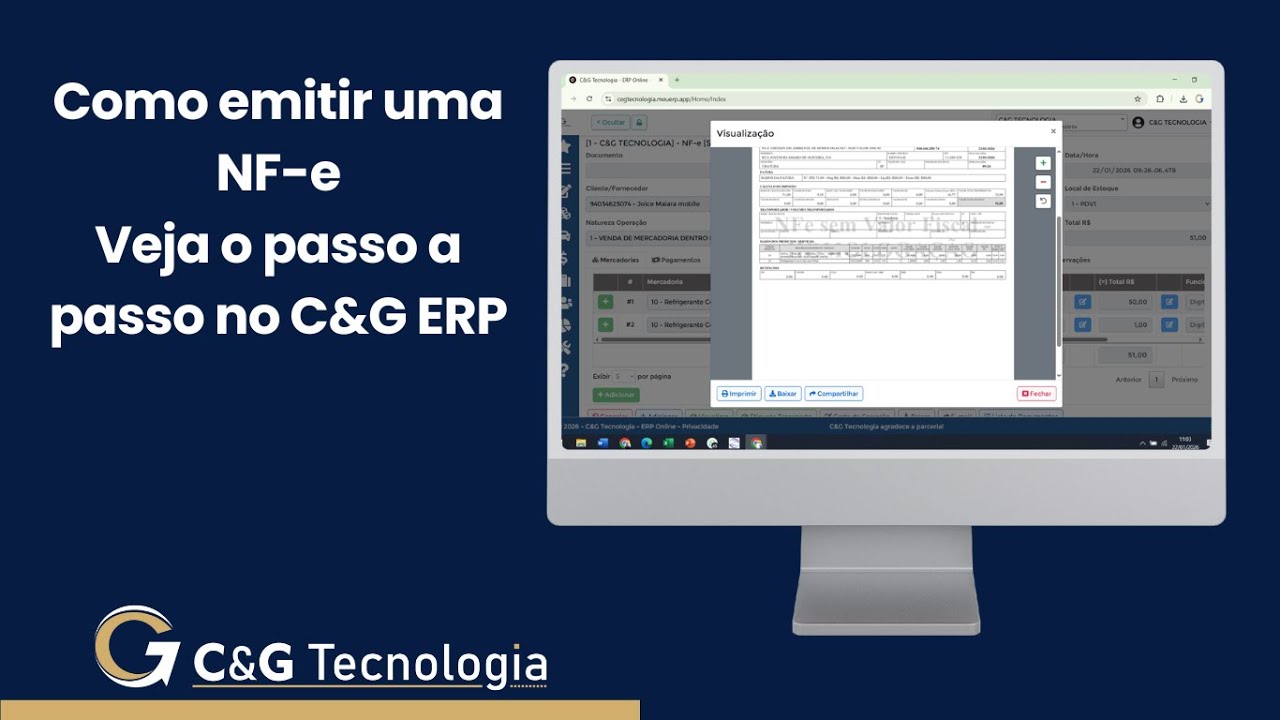 Emissão de NF-e no C&G ERP