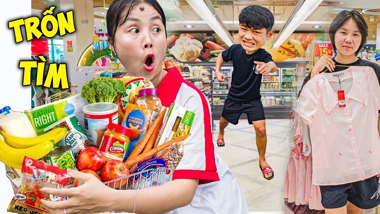 Thử Thách Người Cuối Cùng Còn Chơi Trốn Tìm Ở Siêu Thị - Vua Trốn Tìm Mua Đồ
