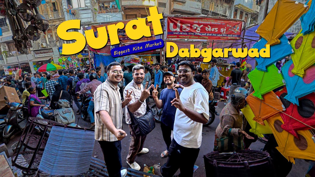 Exploring Dabgarwad Kite Market, Surat with raw street moments & Uttarayan madness