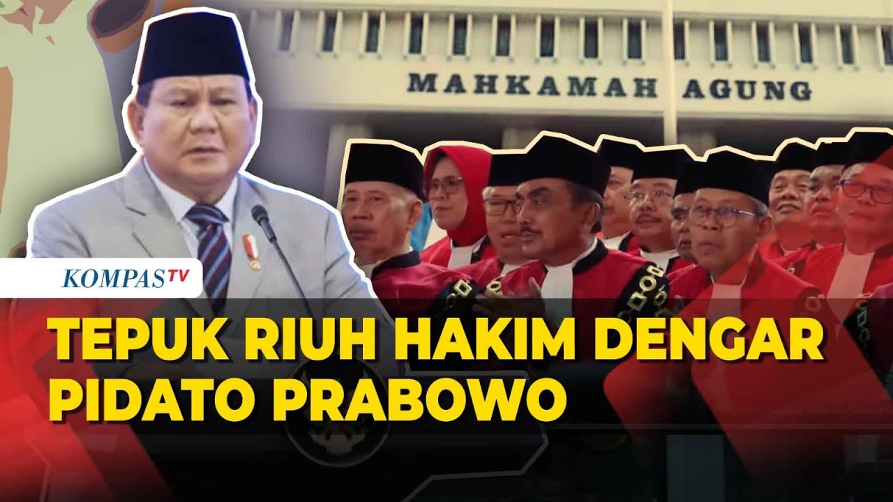 [FULL] Pidato Presiden Prabowo di Depan Hakim MA: Hakim Harus Berani Tegakkan Keadilan!