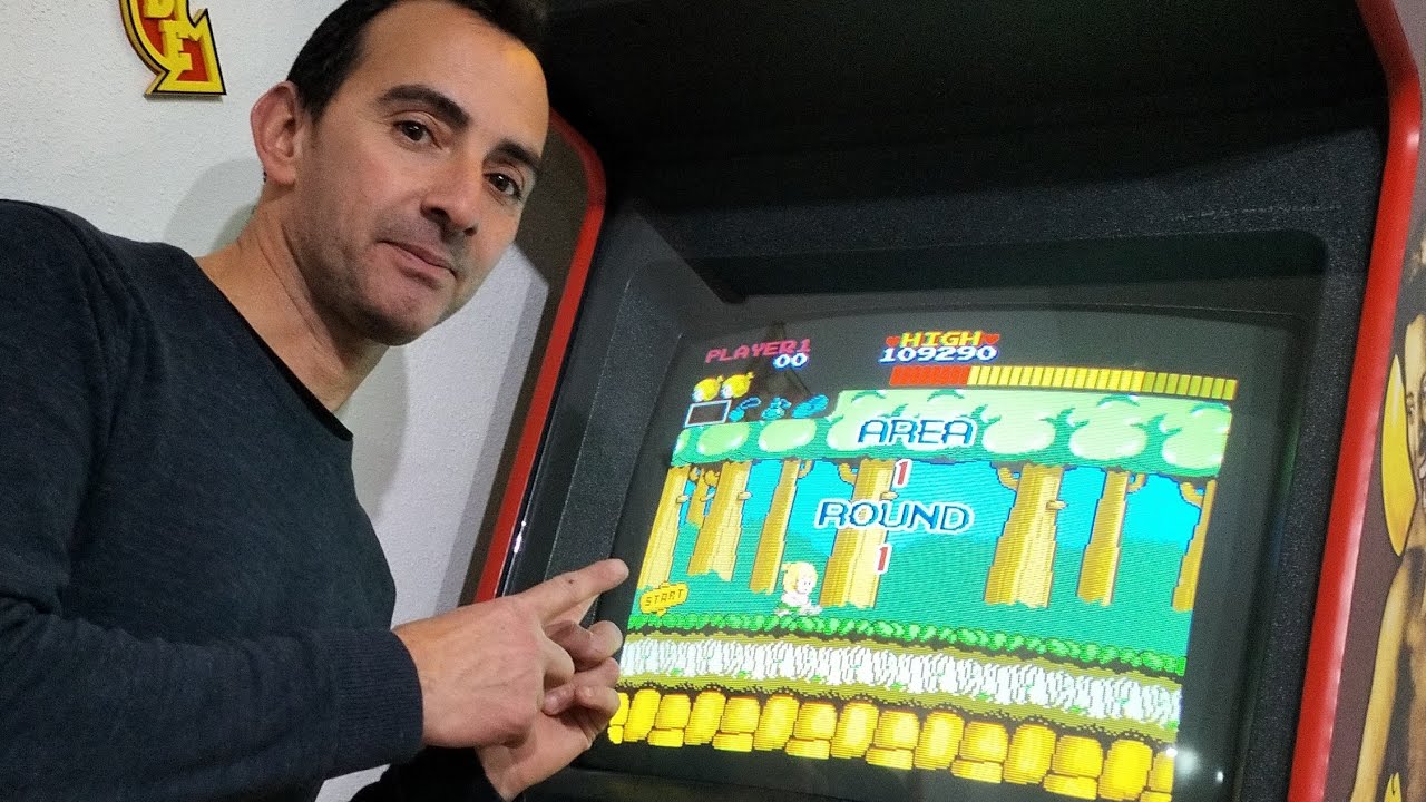 jugando wonder boy Rgb-pi Arcade