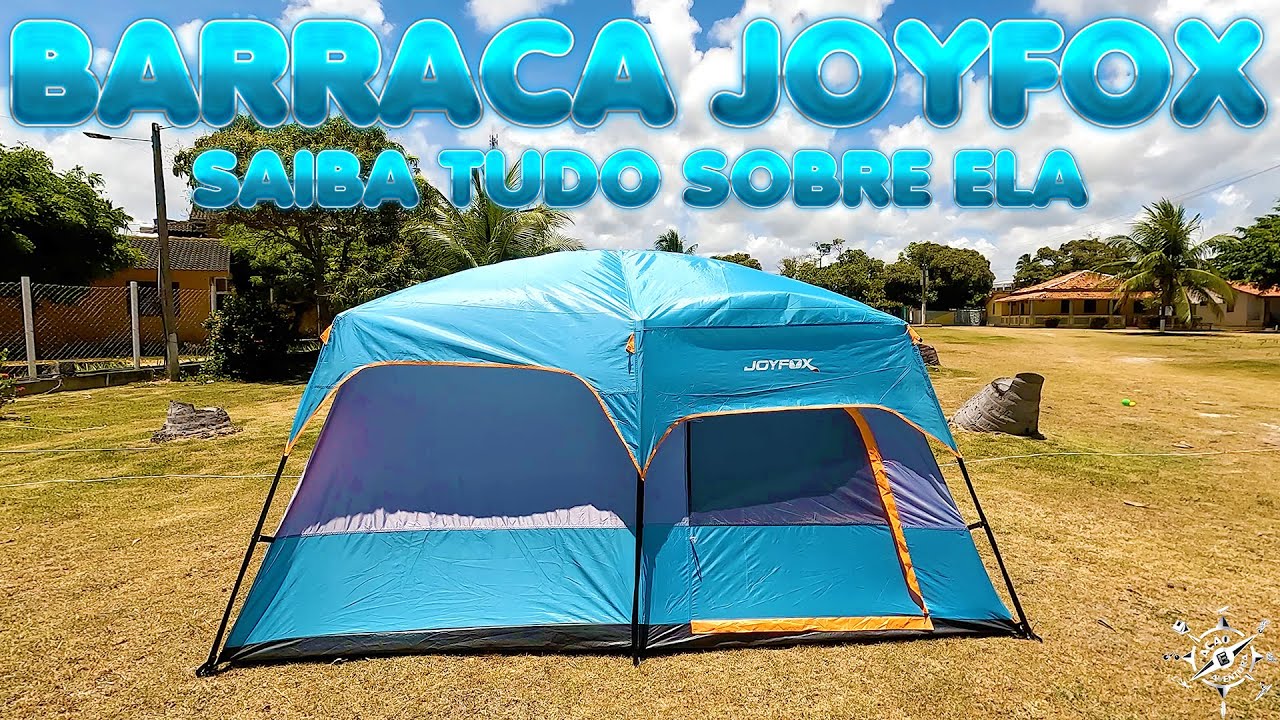 BARRACA DE CAMPING JOYFOX - 8 à 12 Pessoas - Grande Família - Todos os Detalhes