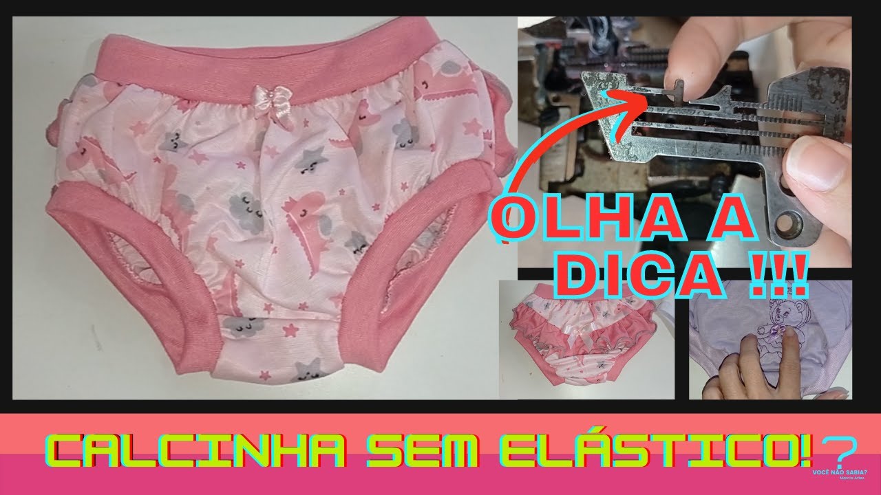 COMO FAZER CALCINHA SEM ELÁSTICO SÓ NA OVERLOCK DIY FAÇA VOCÊ MESMO