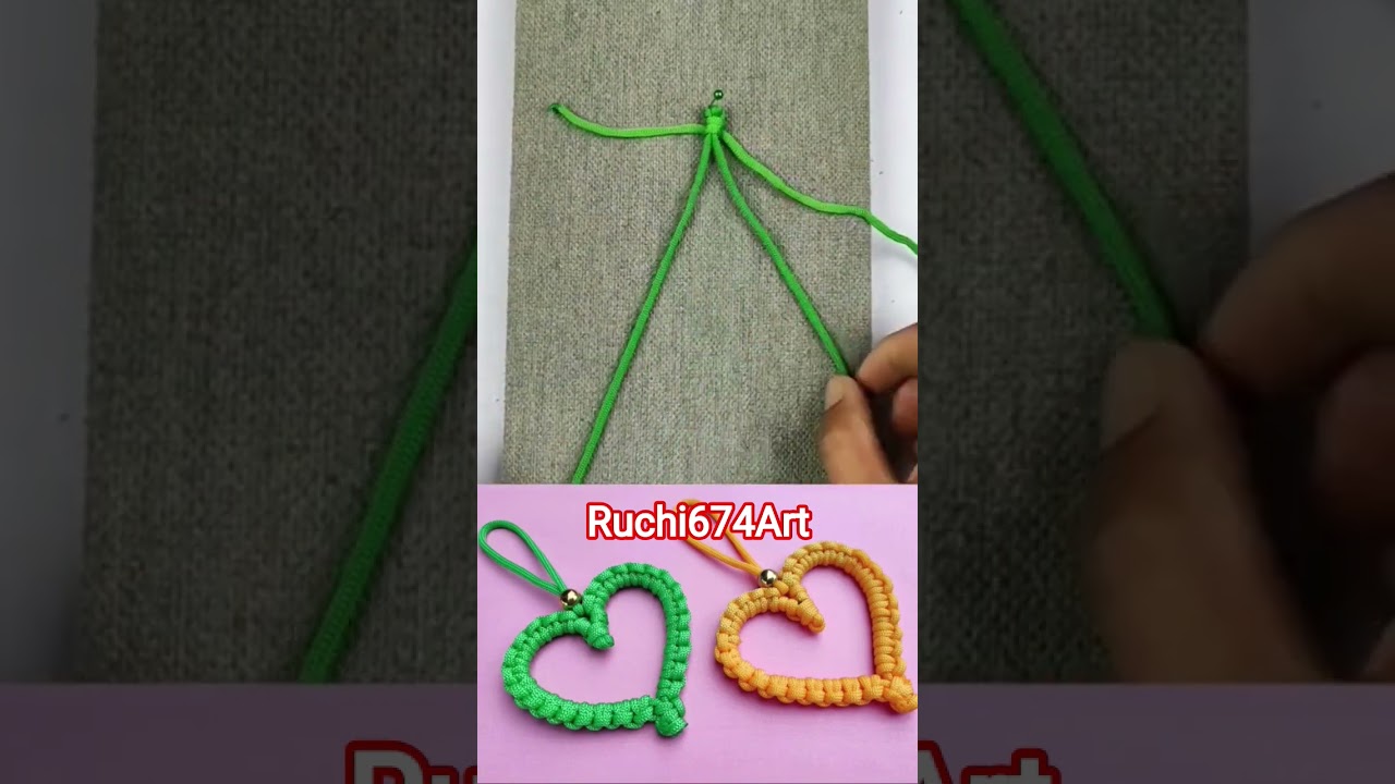 Macrame dilchabhi ring/#Macrome dil sef chabh hanging#macrome keychain croft#short# video