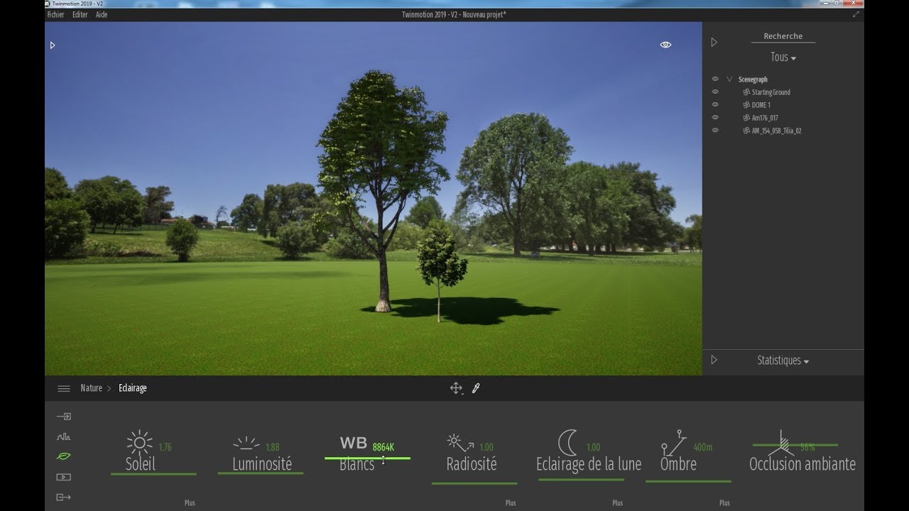 Changer l'environnement dans Twinmotion