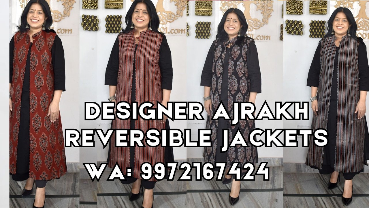 19 Mar Designer AJRAKH REVERSIBLE JACKETS.WA 9972167424 - India1001