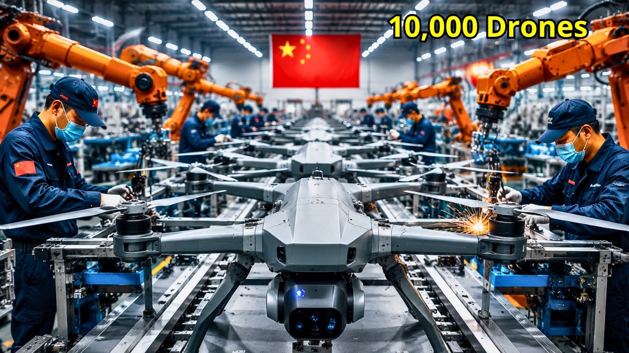 Inside China's Drone Factory: How 10,000 Military Drones Get Built (Full Process)