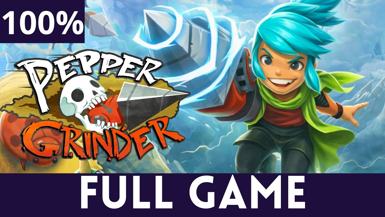 Pepper Grinder - FULL GAME Gameplay Walkthrough [All Gold Coins] (No Commentary)