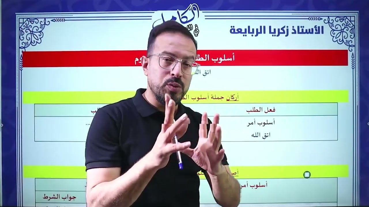 مكثف اللغة العربي 2008 - الحصة الأولى : أسلوب الطلب وجوابه المجزوم