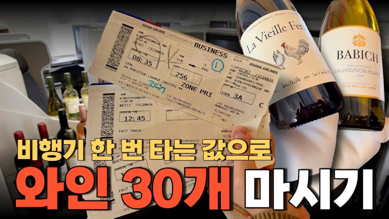 비즈니스 타면 와인 무제한? 비행기만 3번 타면서 진짜 뽕뽑아봤습니다