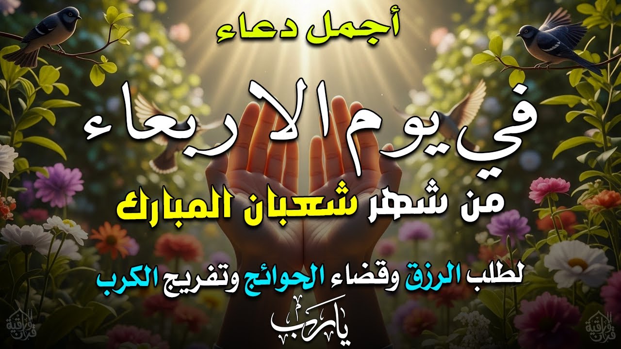 دعاء فى صباح يوم الاربعاء فرض الرزق وقضاء الدين وتفريج الهم وتيسير الأمور باذن الله💚