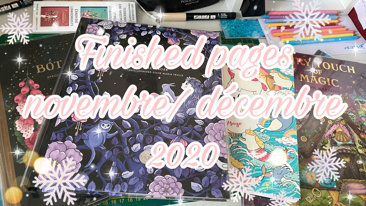 Finished pages / colos terminés novembre décembre- coloriage adulte