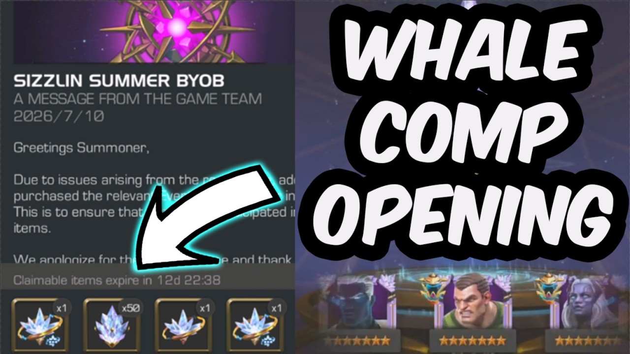 WHALE COMPENSATION MEGA 7 STAR ASCENDED CRYSTAL OPENING CEO BLESSED!!! - Marvel Contest of Champions