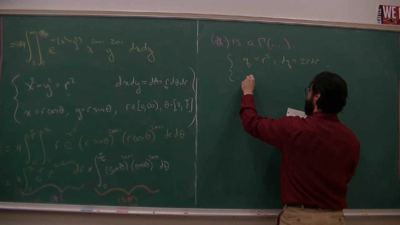 PHYS 2500 Lec 19a: Trigonometric form of the Beta Function