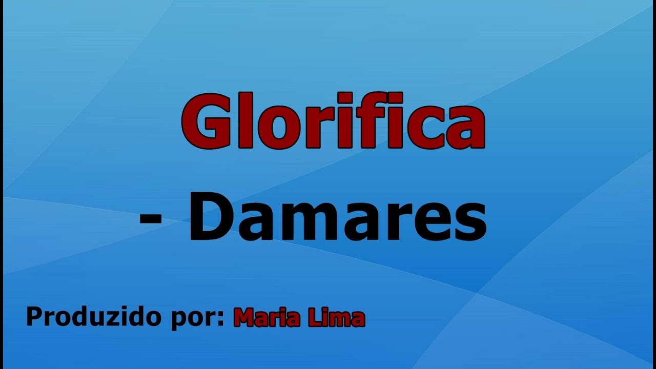 Glorifica - Damares playback com letra