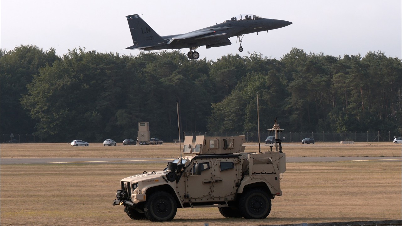Spotting new military patrol vehicles, fighter jets and fire trucks at RAF Lakenheath