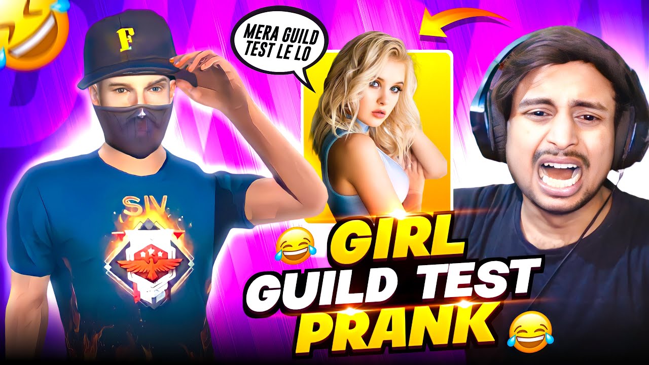 Girl Guild Test Prank On Angry Youtuber 🥵 On Live - Garena Free Fire