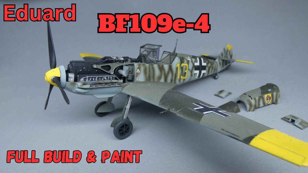 Eduard Messerschmitt Bf109e-4 full Build and Painting of the iconic messerschmitt aircraft