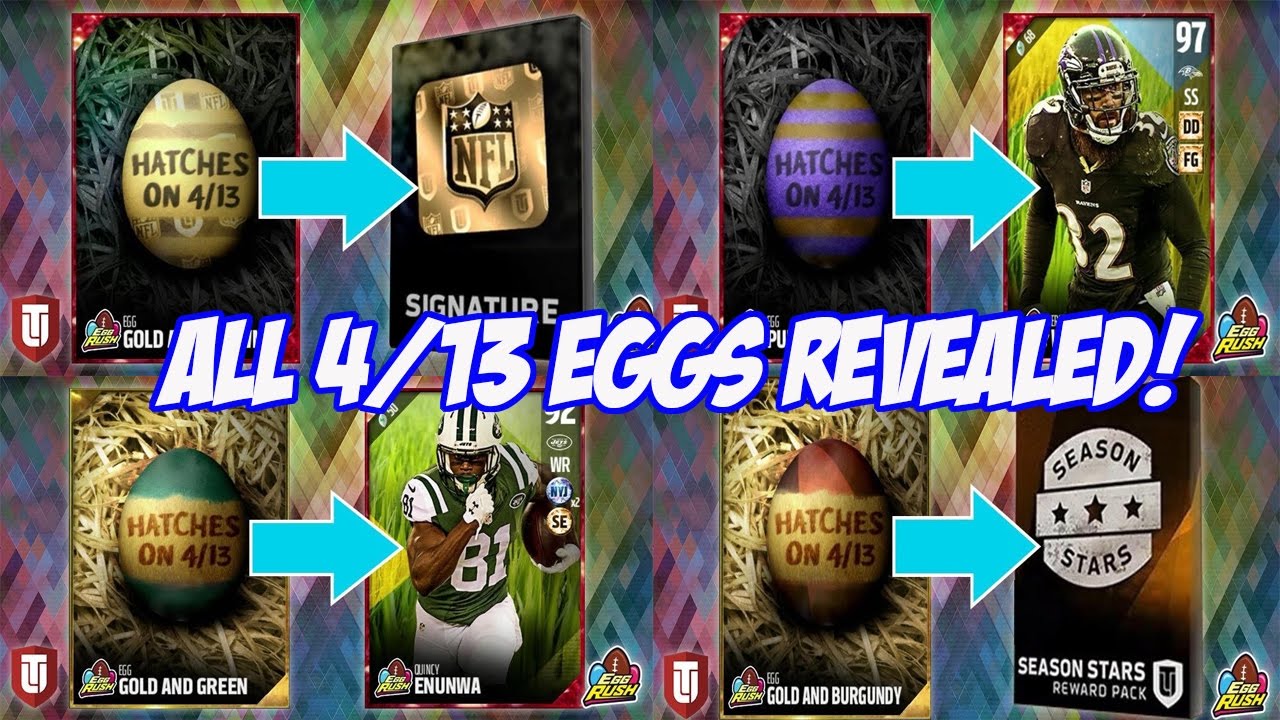 97 ERIC WEDDLE! 4/13 EGGS REVEALED! | MADDEN 17 ULTIMATE TEAM