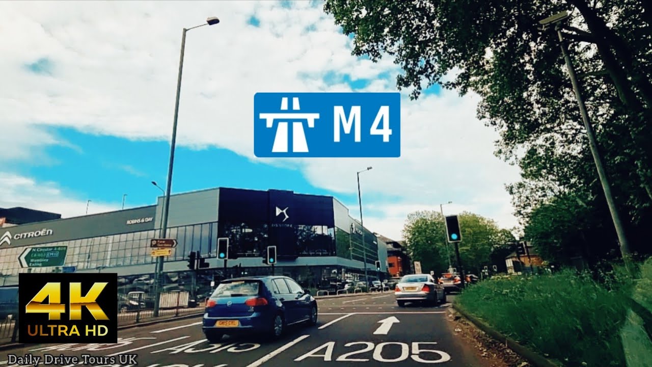 Chiswick Roundabout to M4 | London Driving Tour - 4K