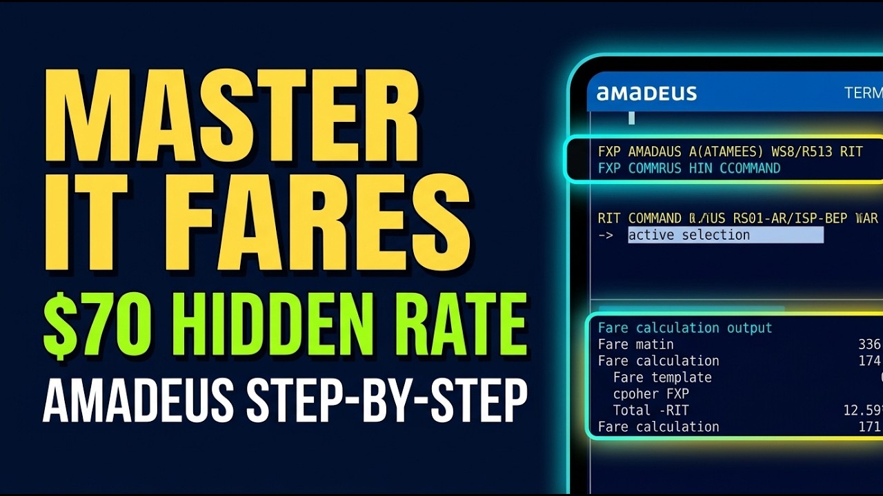 Обучение работе с Amadeus GDS: как устанавливать цены и оформлять IT-тарифы.