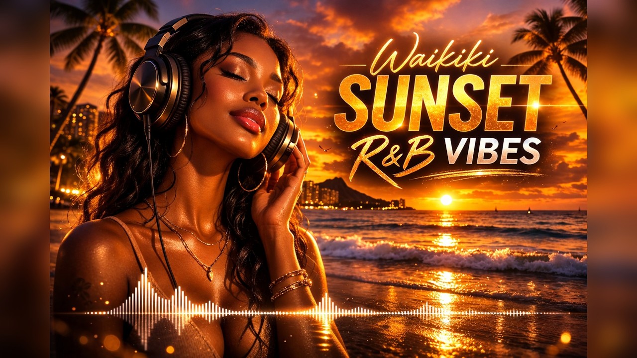 Waikiki Sunset R&B 🌅 Soulful Beach Vibes | Smooth Chill R&B by the Ocean