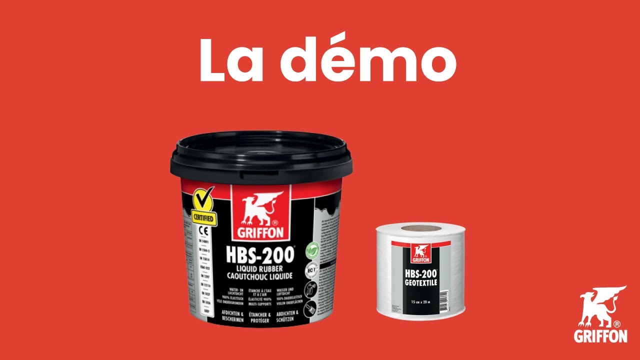 Enduit caoutchouc liquide + Toile geotextile HBS-200 GRIFFON