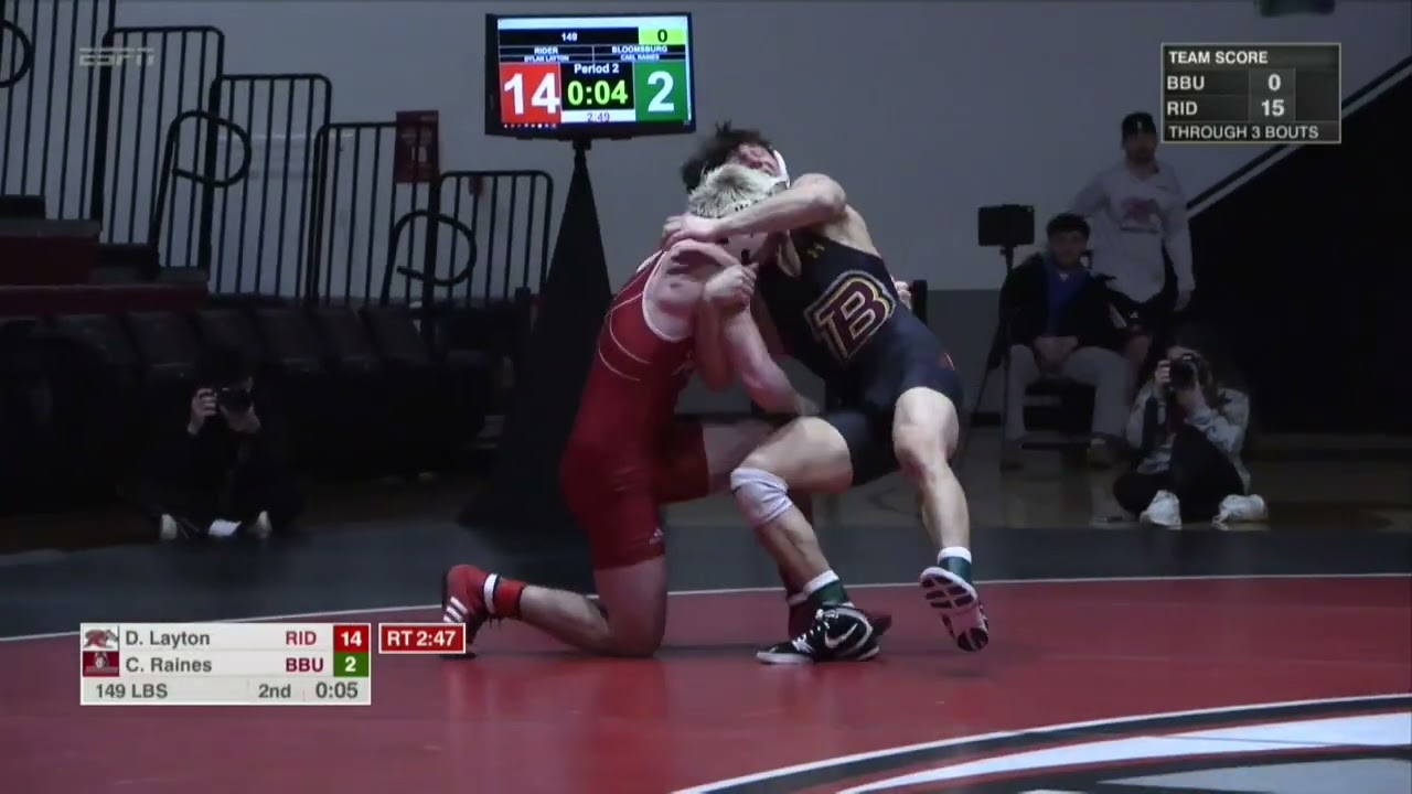 Highlights | Rider Wrestling vs. Bloomsburg
